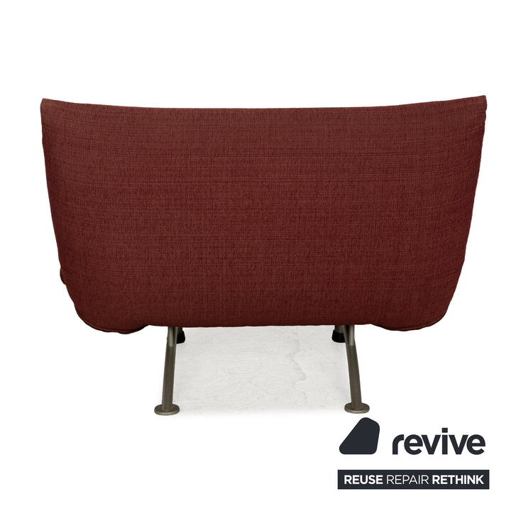 Rolf Benz fabric armchair set wine red stool