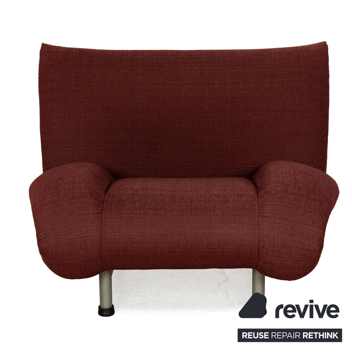 Fauteuil en tissu Rolf Benz rouge vin