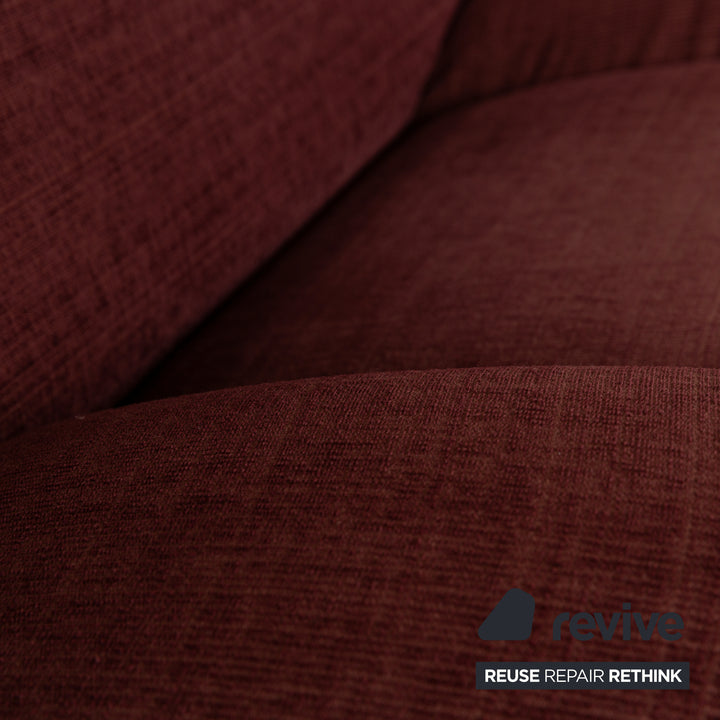 Rolf Benz fabric armchair wine red