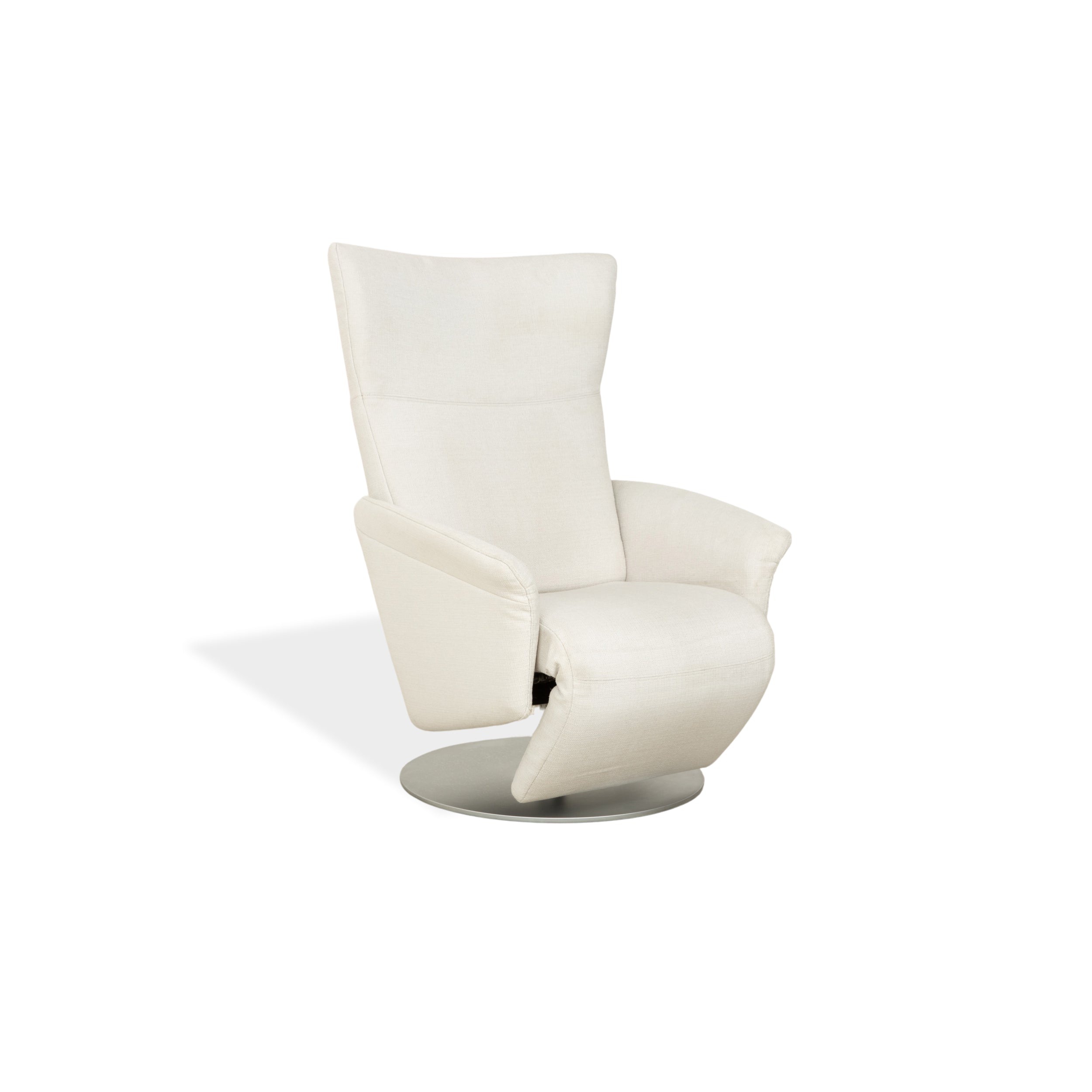Fauteuil en tissu Rolf Benz blanc crème fonction manuelle