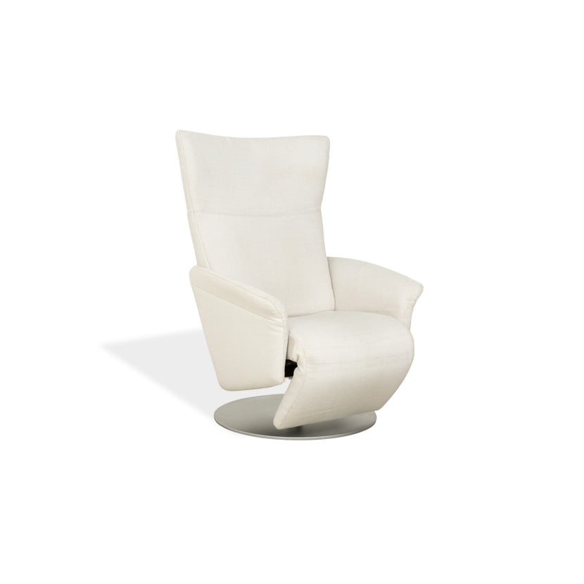 Fauteuil en tissu Rolf Benz blanc crème fonction manuelle