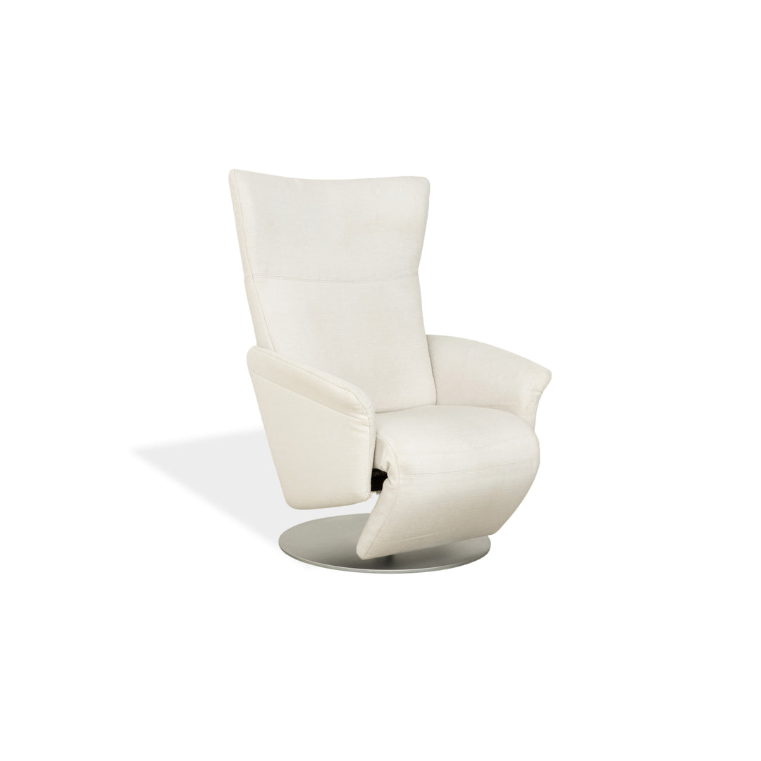 Rolf Benz fabric armchair white cream manual function