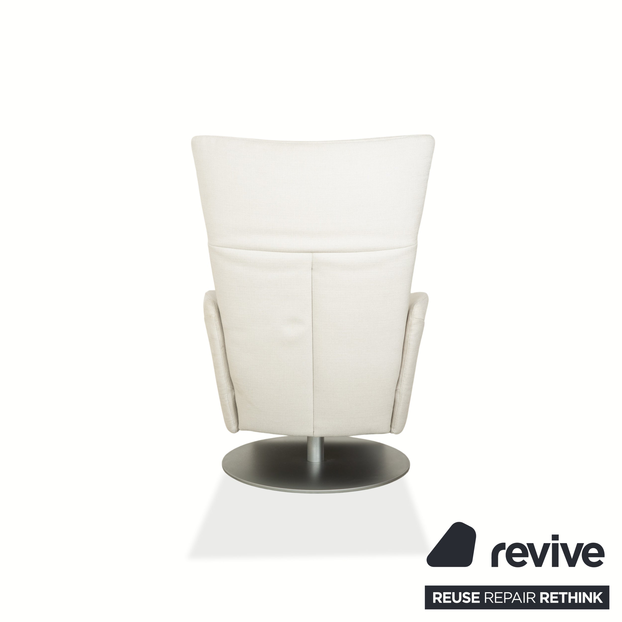 Fauteuil en tissu Rolf Benz blanc crème fonction manuelle