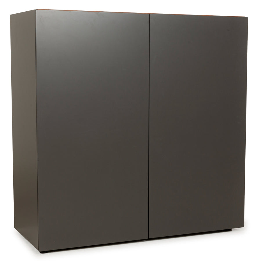 Rolf Benz Stretto wooden sideboard with grey cabinet doors