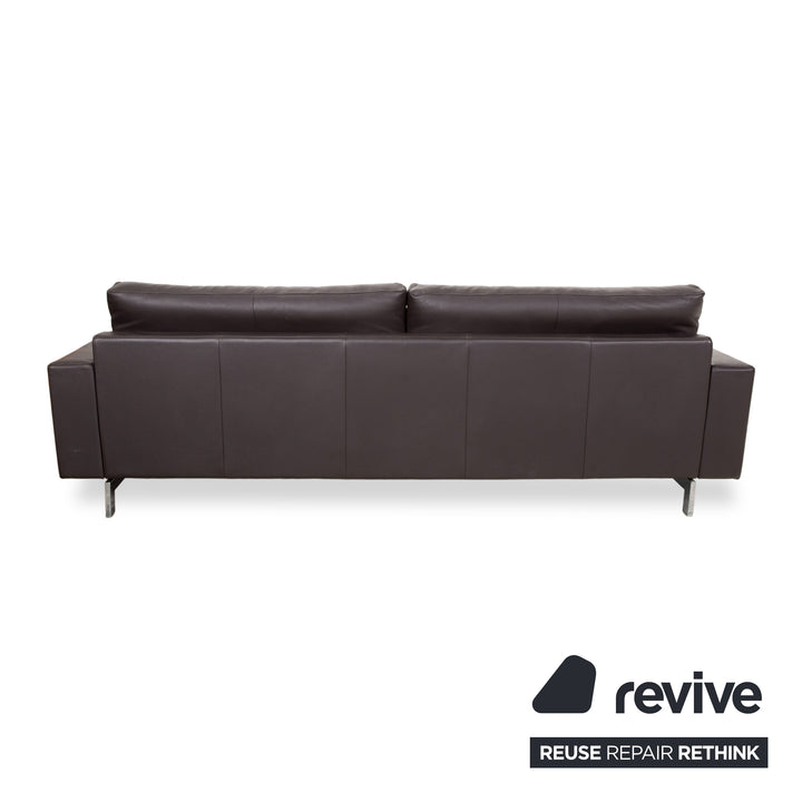 Rolf Benz Vida Leder Dreisitzer Braun Mokka Sofa Couch Dunkelbraun