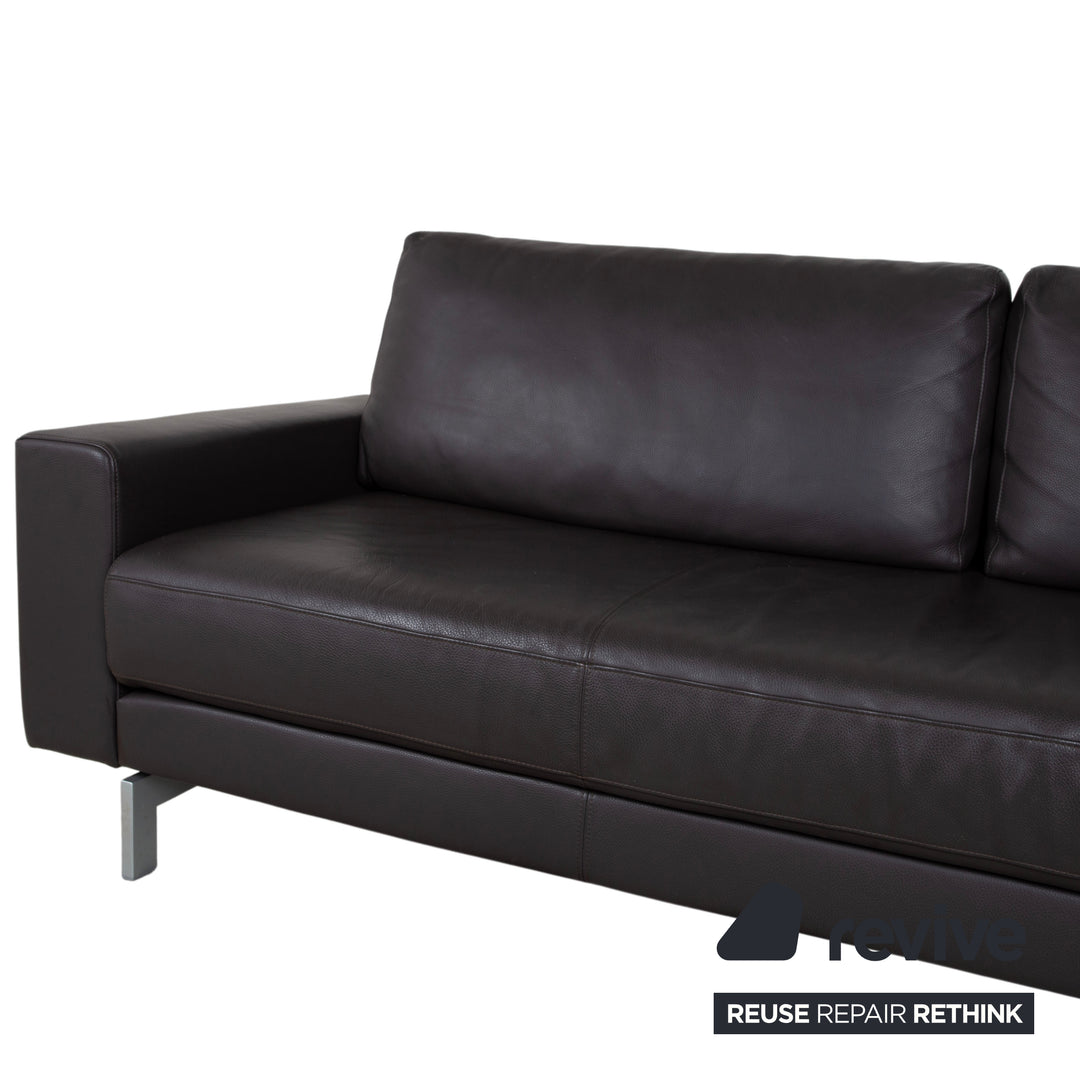 Rolf Benz Vida Leder Dreisitzer Braun Sofa Couch