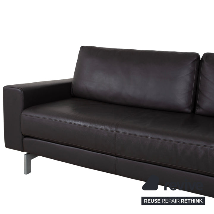 Rolf Benz Vida Leder Dreisitzer Braun Sofa Couch