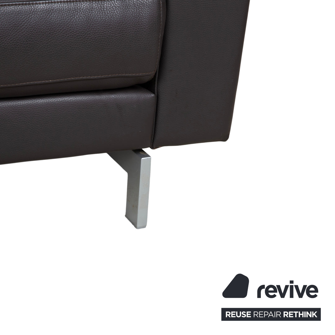 Rolf Benz Vida Leder Dreisitzer Braun Sofa Couch