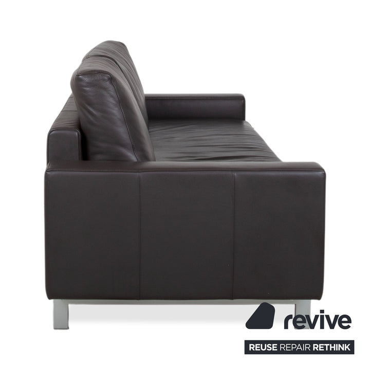 Rolf Benz Vida Leder Dreisitzer Braun Sofa Couch