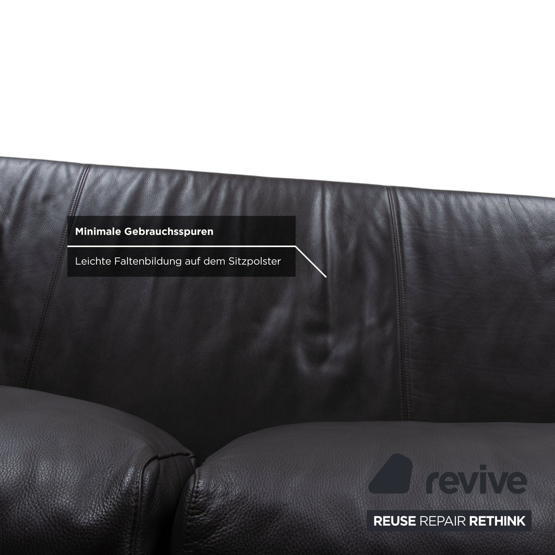 Rolf Benz Vida Leder Dreisitzer Braun Sofa Couch