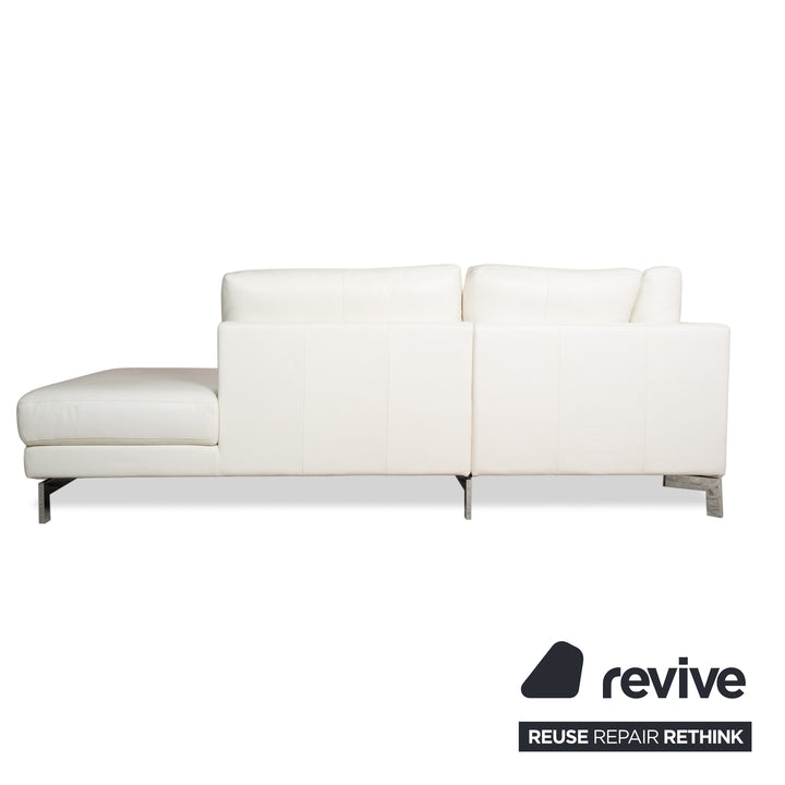 Rolf Benz Vida Leather Corner Sofa Cream White Sofa Couch