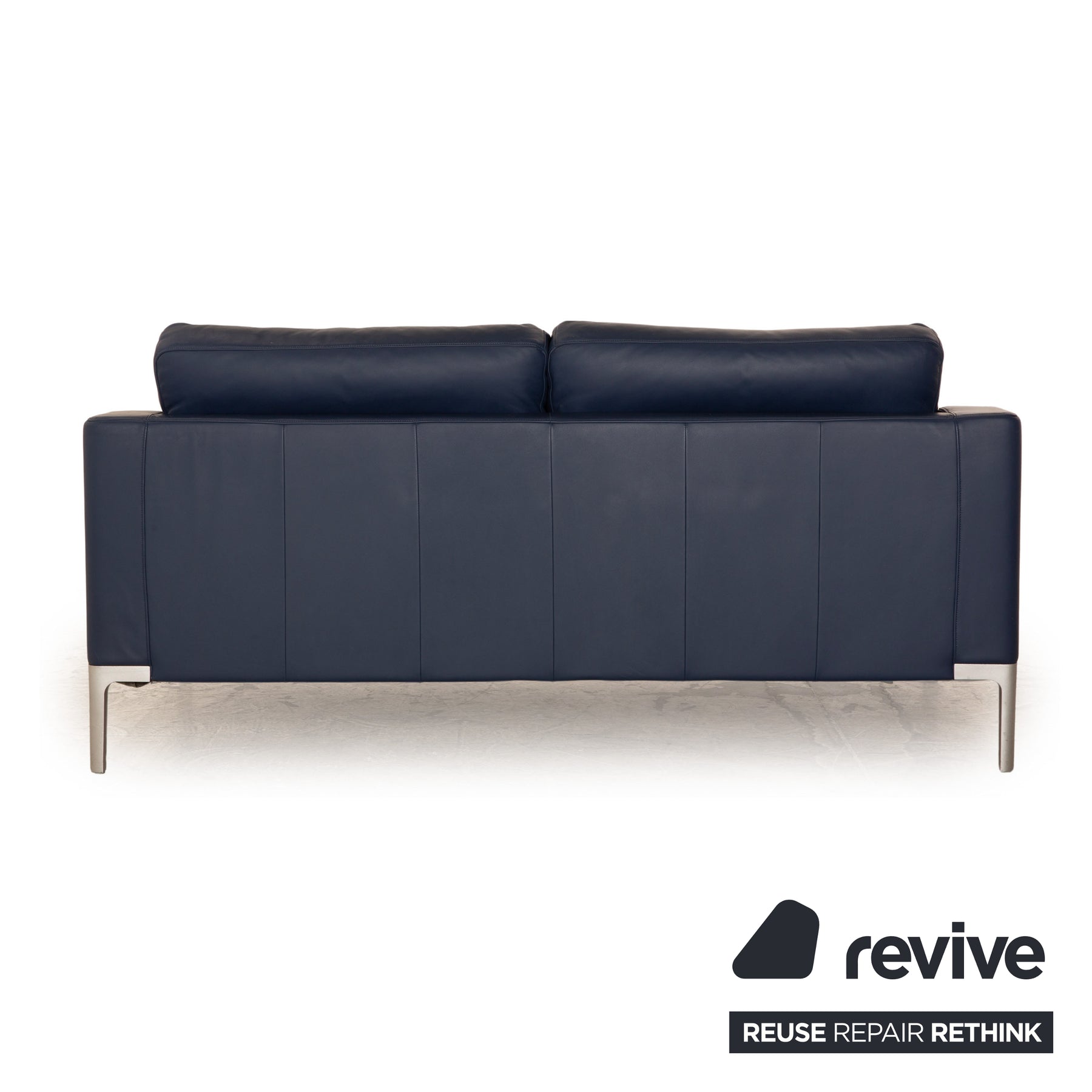 Rolf Benz Leder shops Sofa - dunkel blau - 182 cm breit