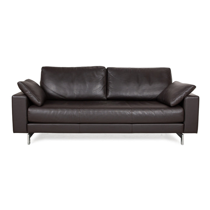 Rolf Benz Vida leather two-seater brown dark brown sofa couch