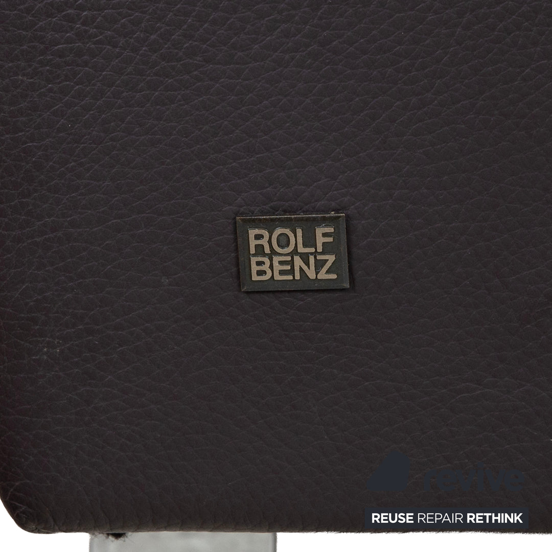 Rolf Benz Vida lederen tweezitsbank bruin donkerbruin bankstel