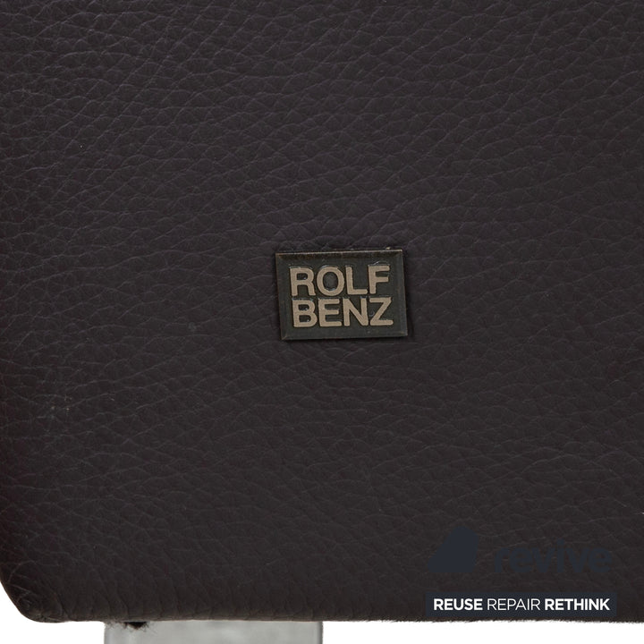 Rolf Benz Vida lederen tweezitsbank bruin donkerbruin bankstel