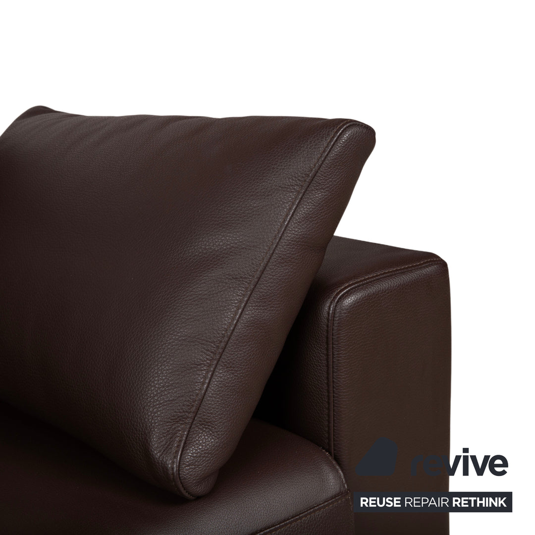 Rolf Benz Vida Leder Zweisitzer Braun Sofa Couch Chrom
