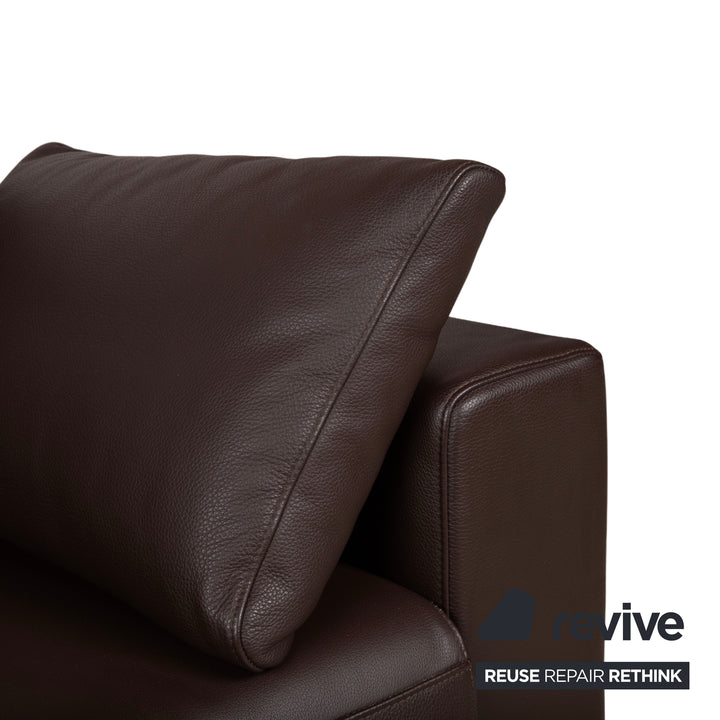 Rolf Benz Vida Leder Zweisitzer Braun Sofa Couch Chrom