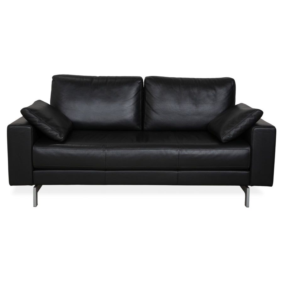 Rolf Benz Vida Leder Zweisitzer Schwarz Sofa Couch