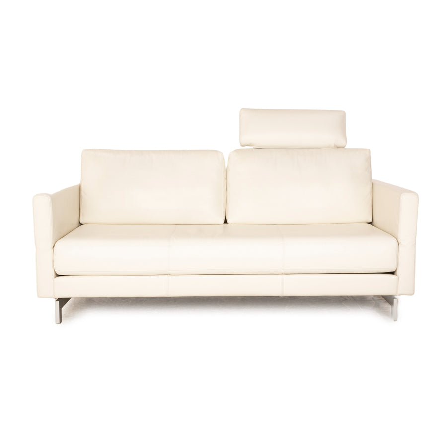 Rolf Benz Vida Leder Zweisitzer Weiß Creme manuelle Funktion Sofa Couch