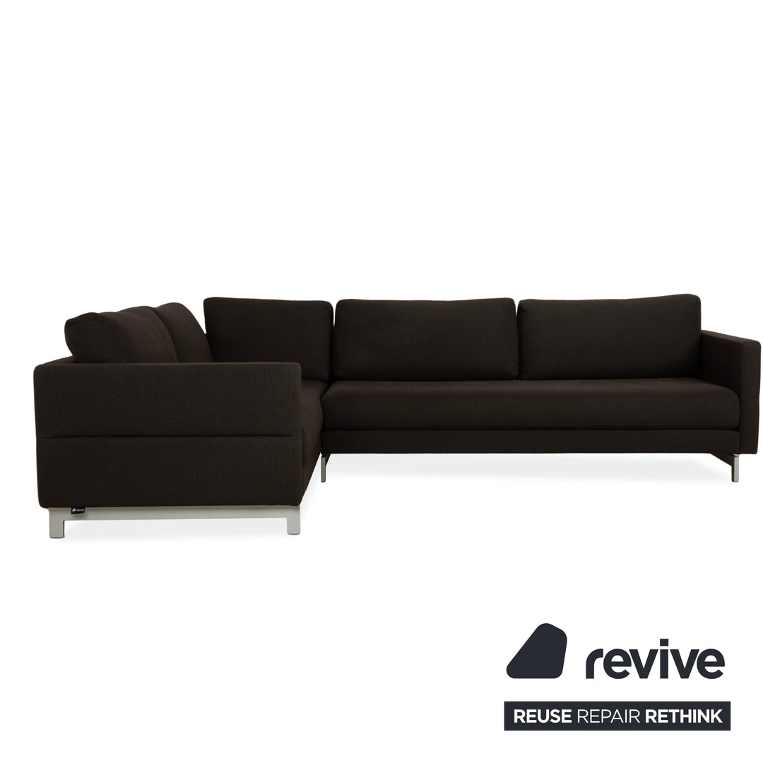 Rolf Benz Vida fabric corner sofa brown sofa couch