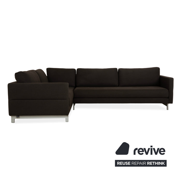 Rolf Benz Vida fabric corner sofa brown sofa couch