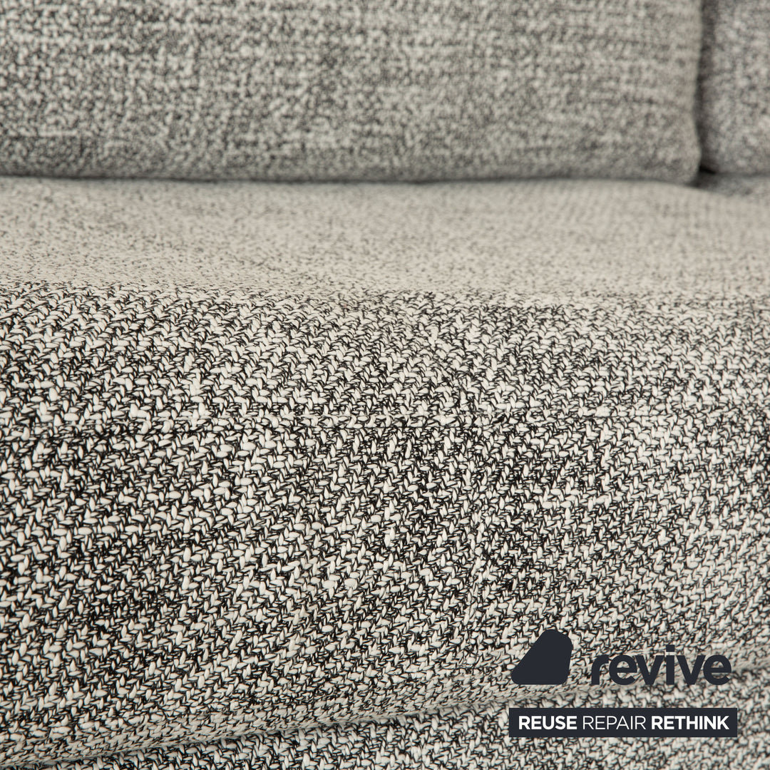 Rolf Benz Vida fabric corner sofa gray sofa couch function chaise longue right new cover