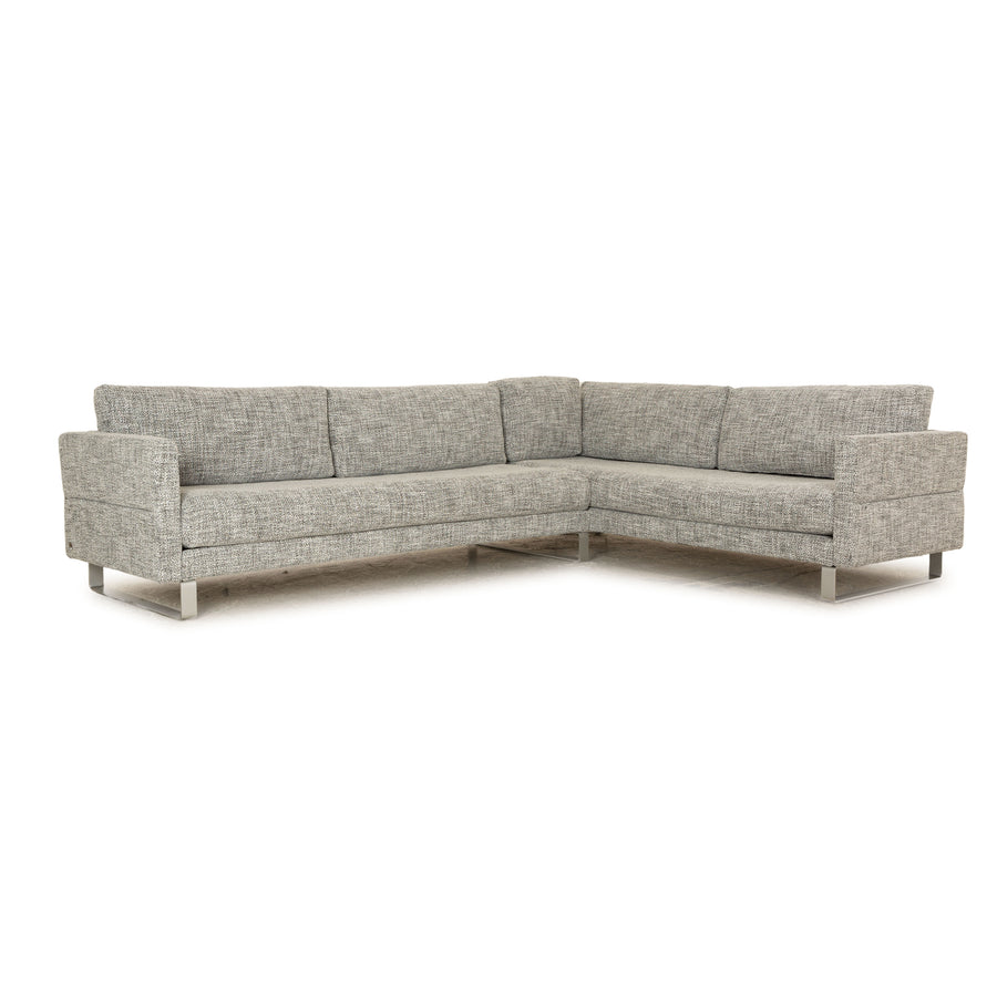 Rolf Benz Vida fabric corner sofa gray sofa couch function chaise longue right new cover