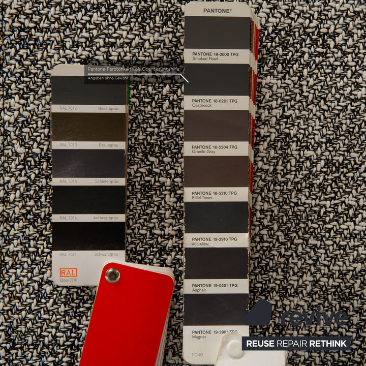 Rolf Benz Vida fabric corner sofa gray sofa couch function chaise longue right new cover