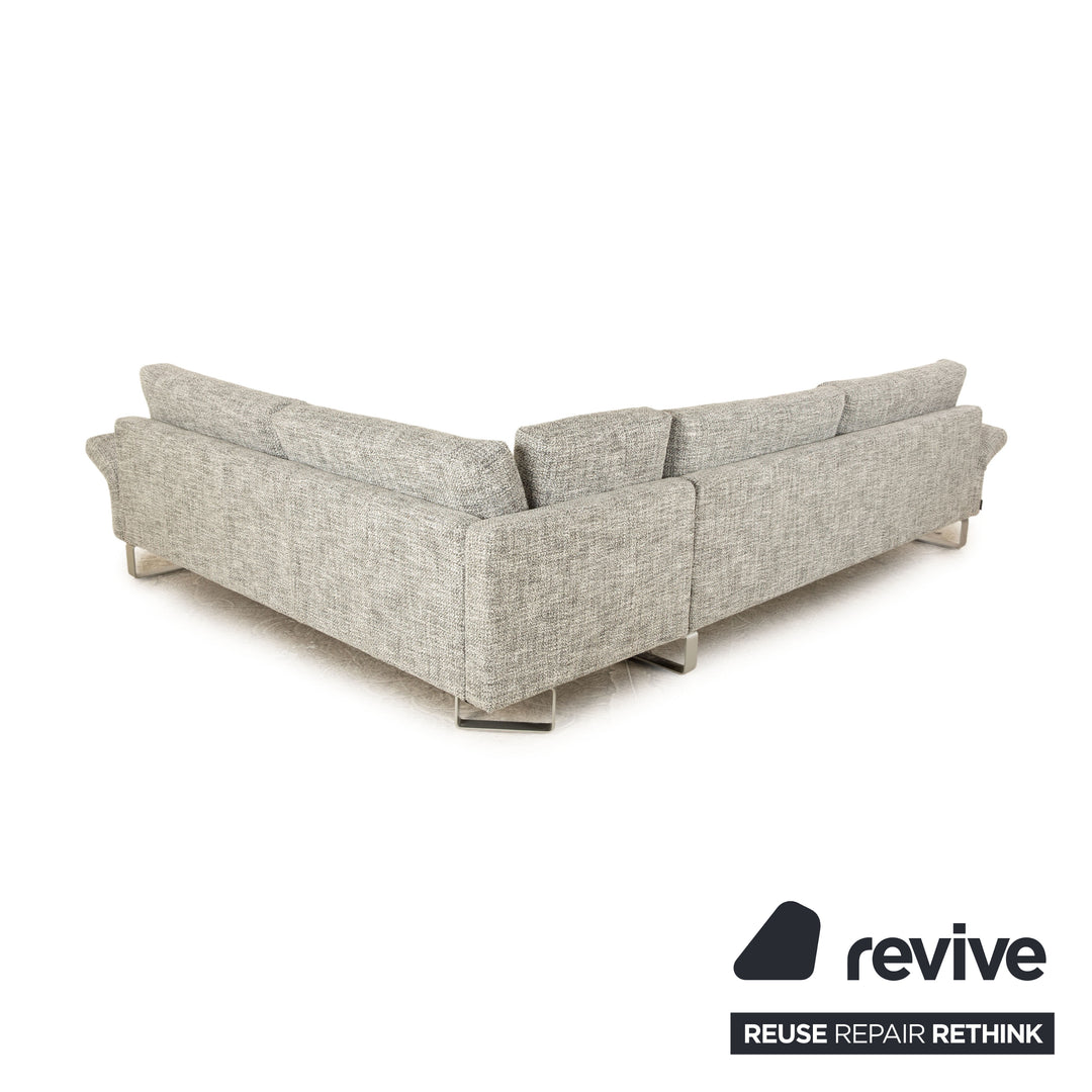 Rolf Benz Vida fabric corner sofa gray sofa couch function chaise longue right new cover