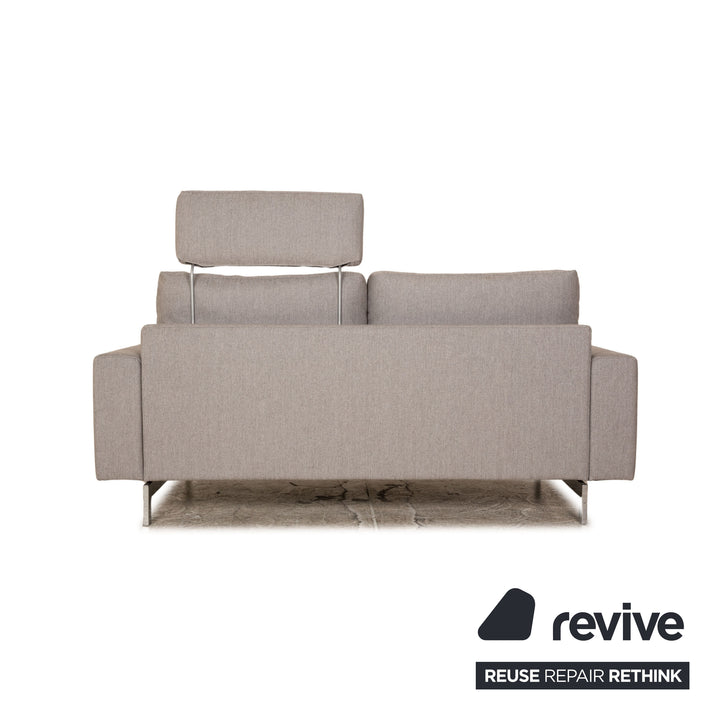 Rolf Benz Vida fabric two-seater gray sofa couch