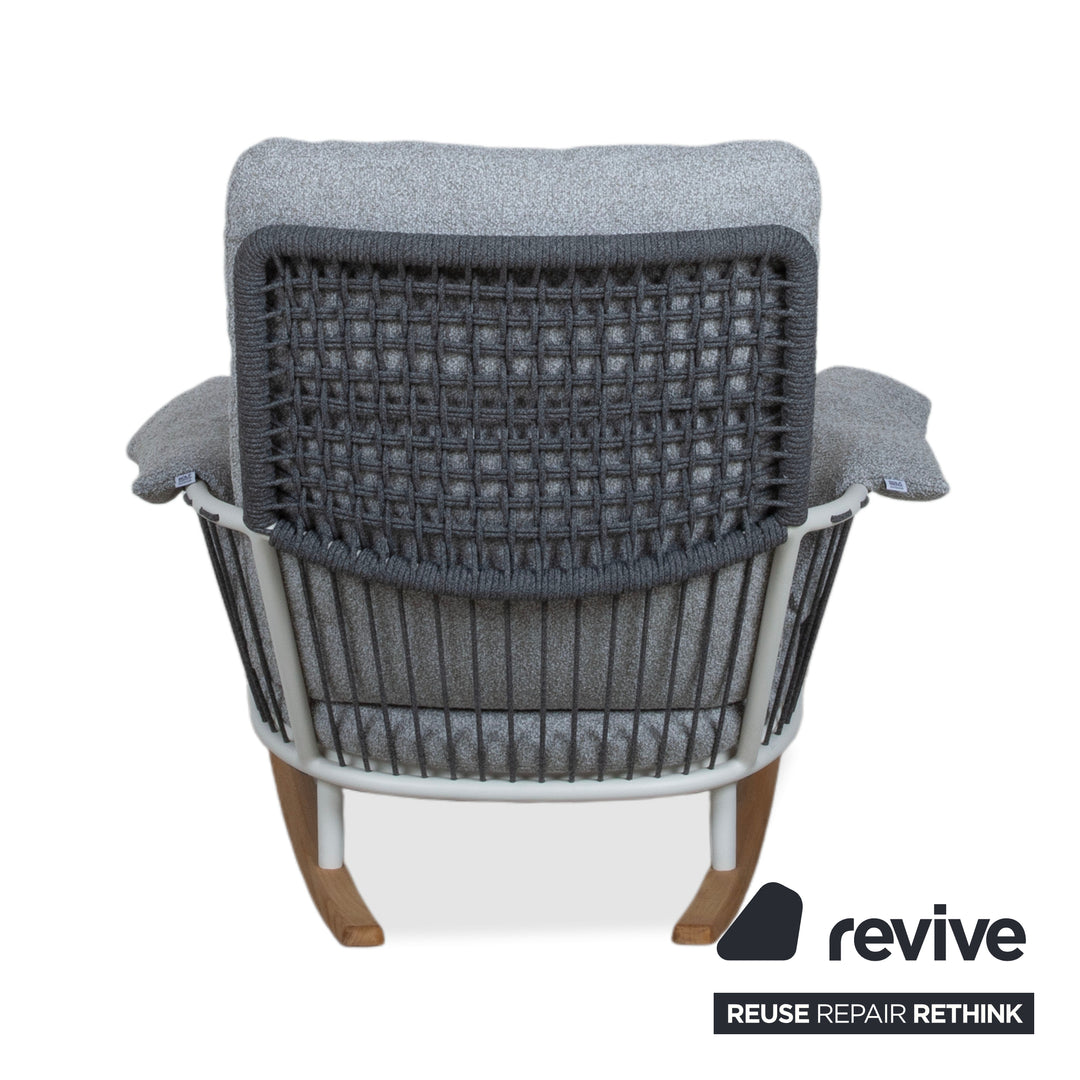 Rolf Benz Yoko Sessel Grau Outdoor Gartensessel Schaukelstuhl