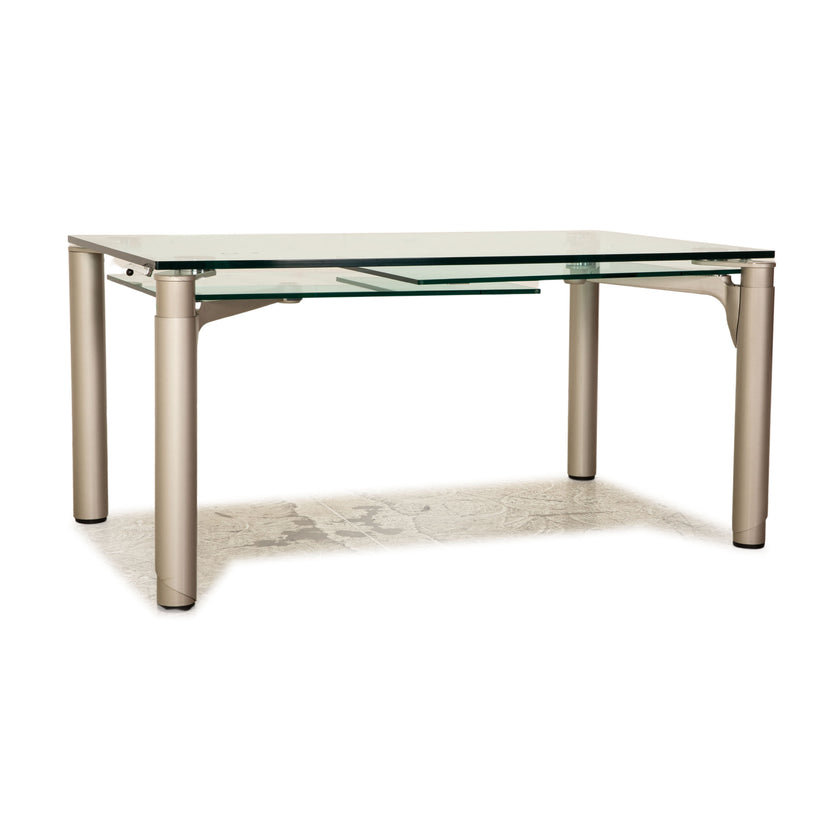 Ronald Schmitt 801E glass dining table silver function
