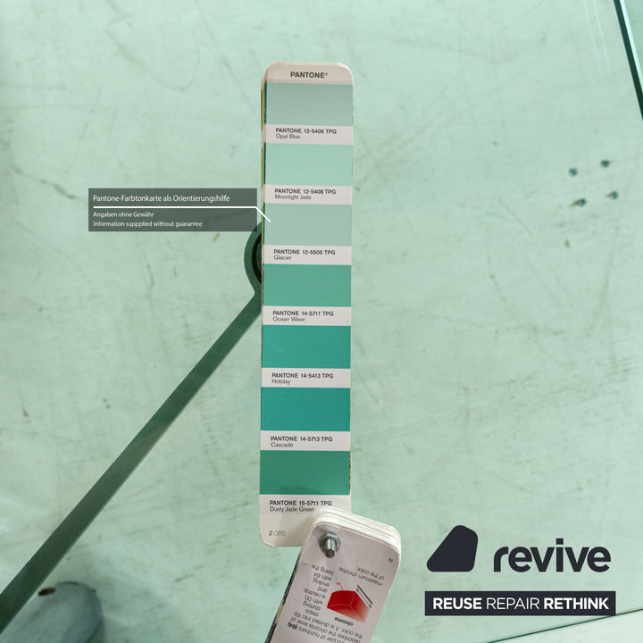 Ronald Schmitt glass dining table silver with pull-out function 155 x 265 cm