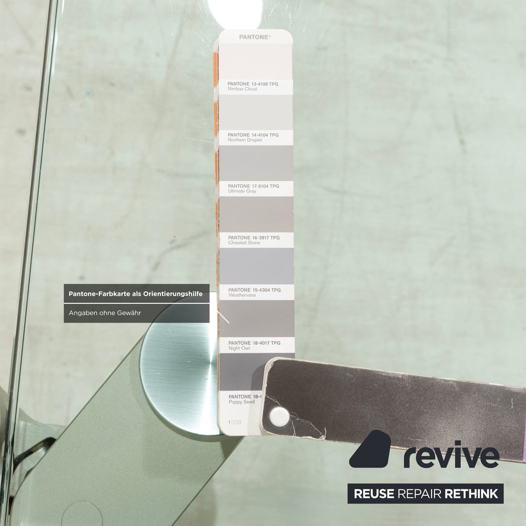 Ronald Schmitt 801E Glass Dining Table Silver Extendable