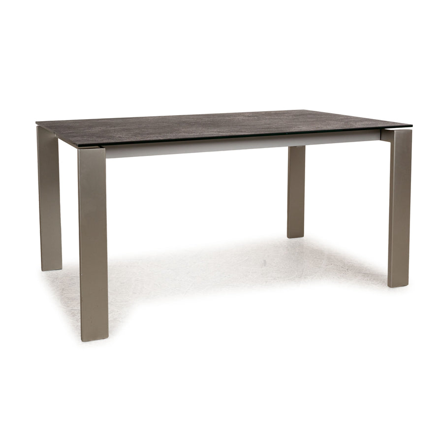 Ronald Schmitt ACCESS P 2380/E Stone Dining Table Ceramic Oxide Nero Grey Pull-out Function