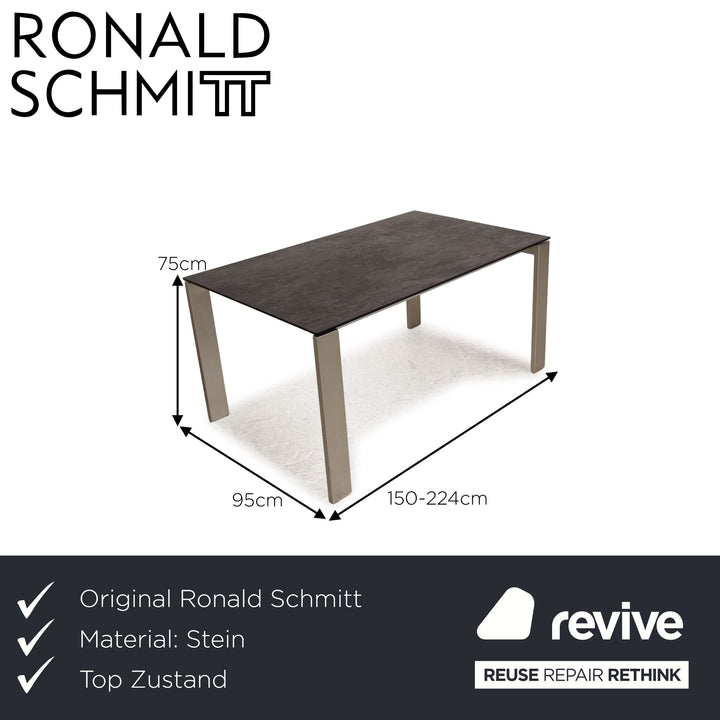 Ronald Schmitt ACCESS P 2380/E Stein Esstisch Keramik Oxide Nero Grau Ausziehfunktion