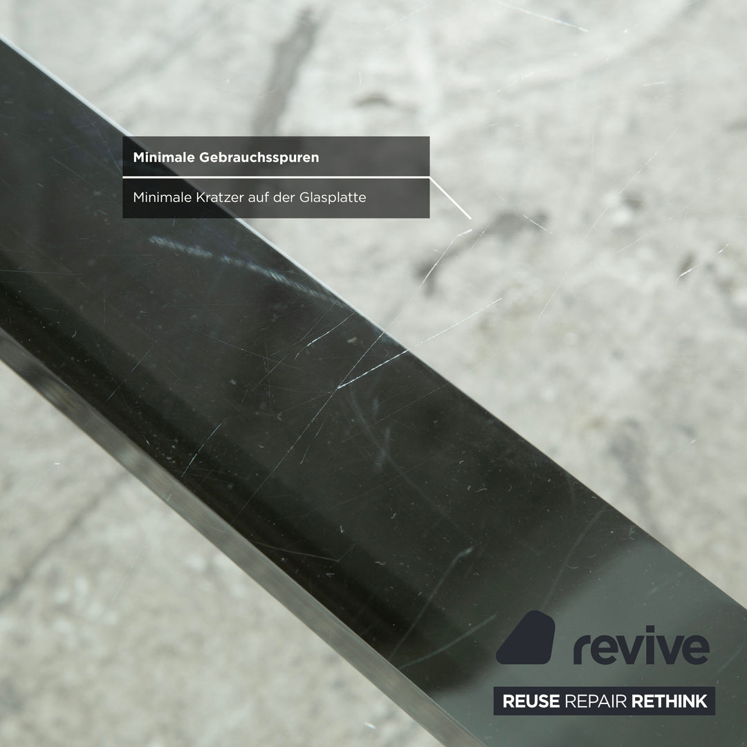 Ronald Schmitt Coffee Table Glass Chrome Silver Grey Manual Function