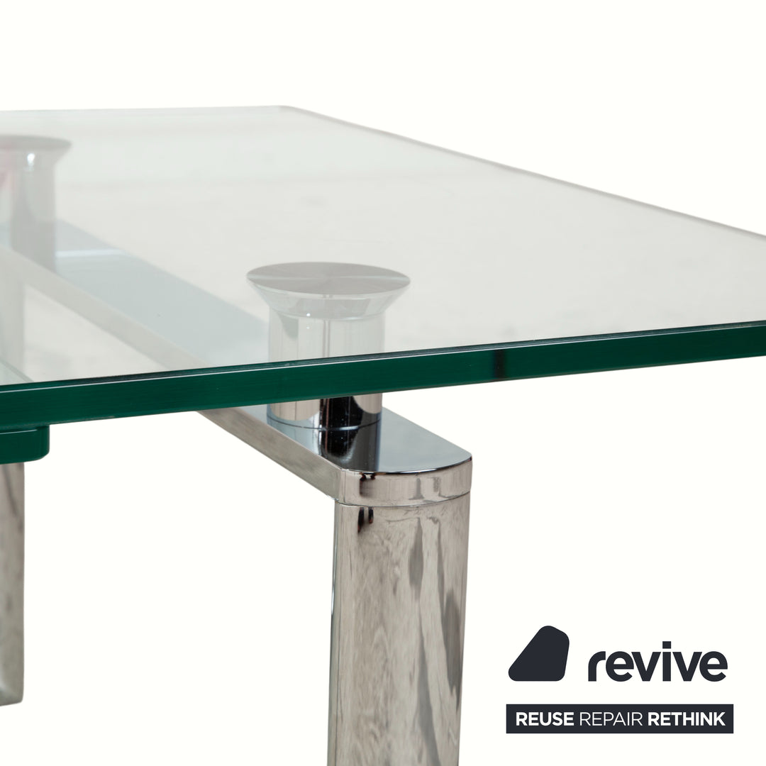 Ronald Schmitt Coffee Table Glass Chrome Silver Grey Manual Function