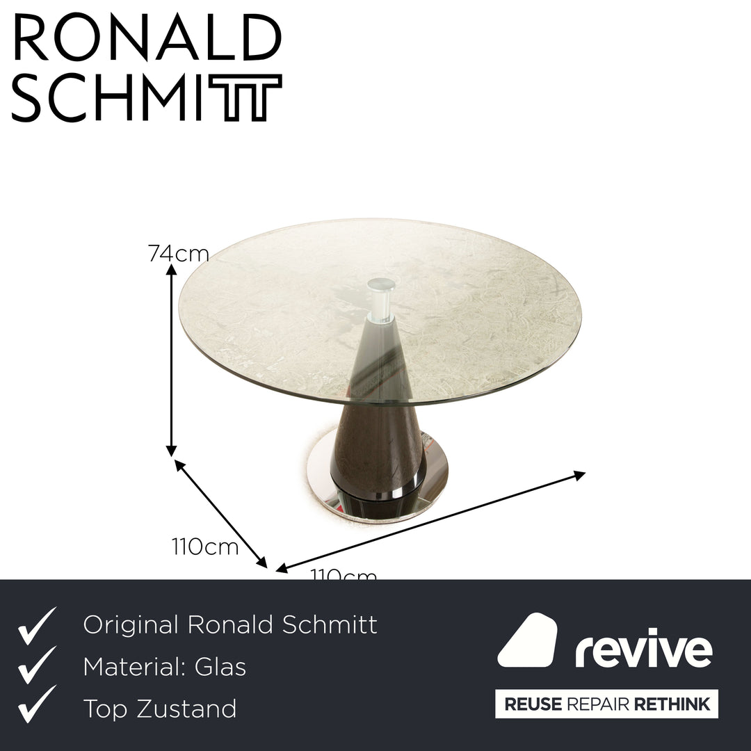 Ronald Schmitt Glass Dining Table Black