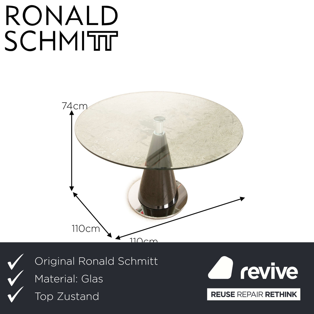 Ronald Schmitt Glas Esstisch Schwarz