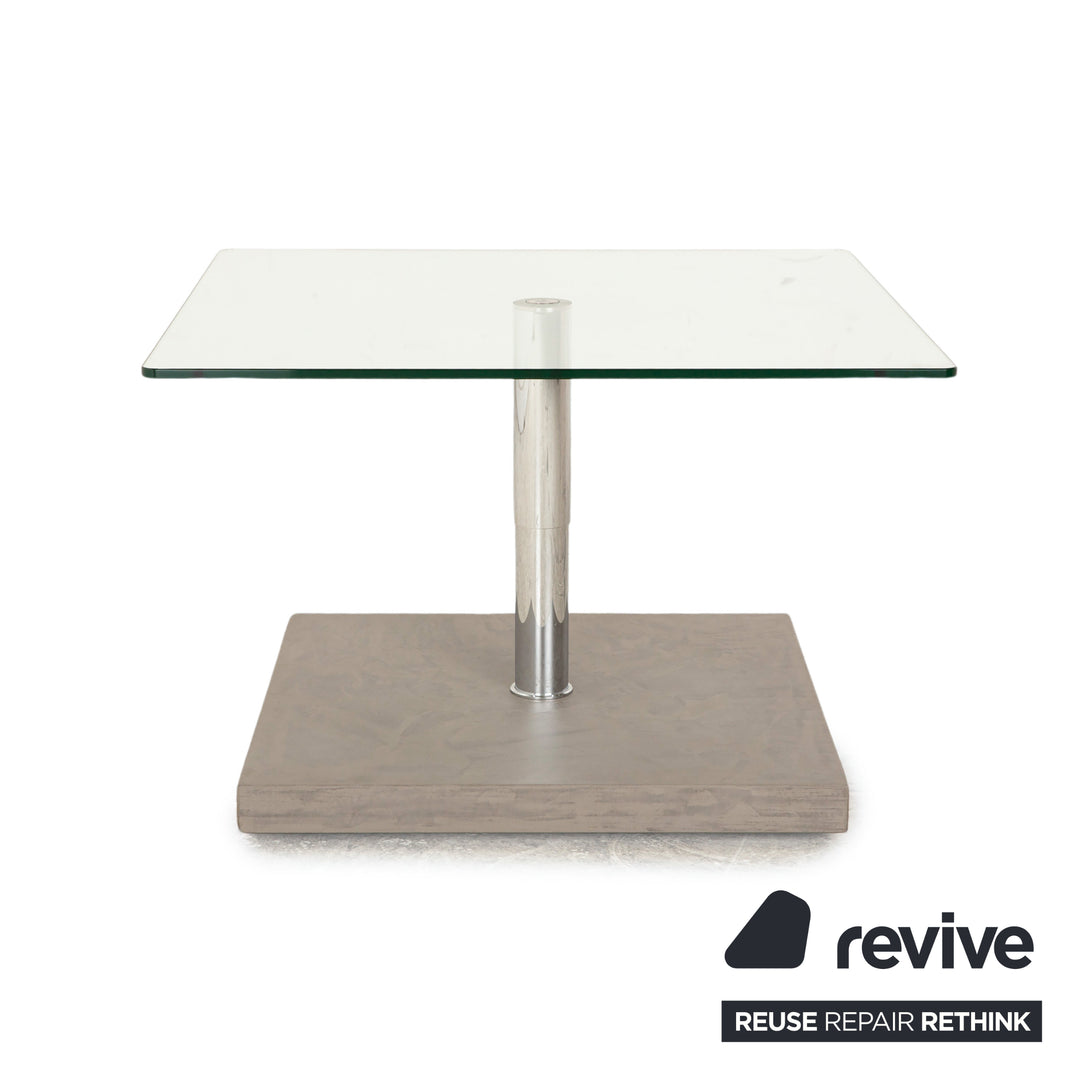Ronald Schmitt K 436 glass coffee table silver manual function height adjustable square