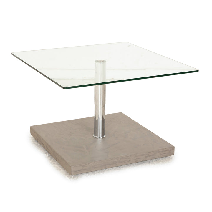 Ronald Schmitt K 436 glass coffee table silver manual function height adjustable square