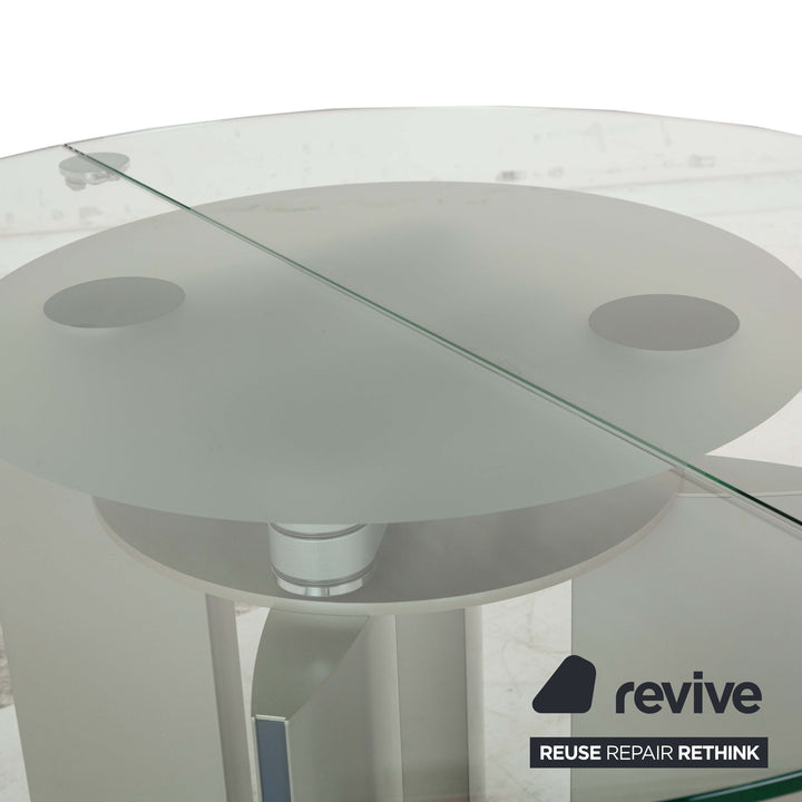 Ronald Schmitt K / G 750 / E Glass Dining Table Silver 120 x 120-180 cm