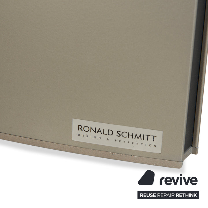 Table de salle à manger extensible en verre Ronald Schmitt K/G 750/E, beige argenté