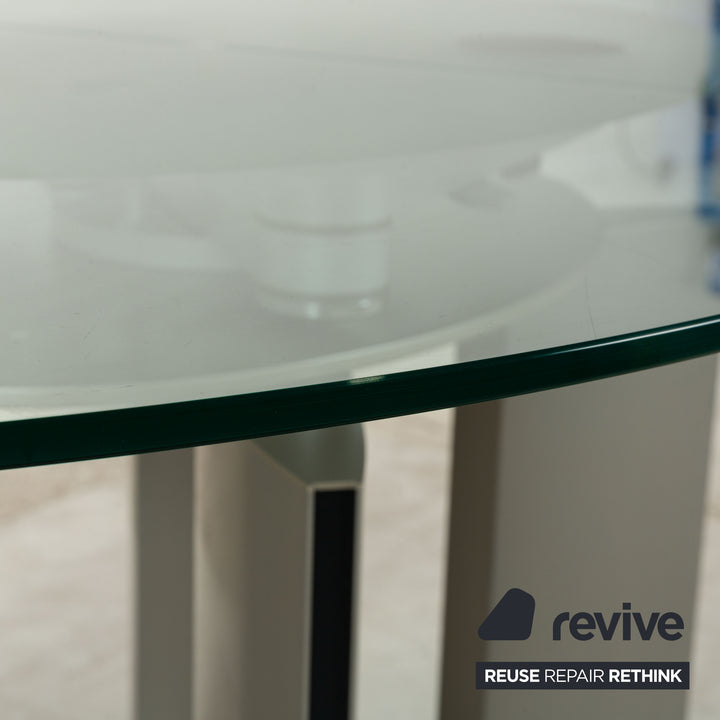 Ronald Schmitt K / G 750 / E Glass Dining Table Silver Pull-out Function