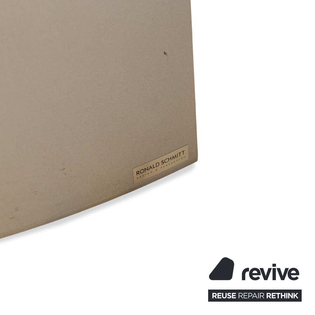 Ronald Schmitt K / G 750 / E glass dining table silver extension function 120-180 x 120 cm