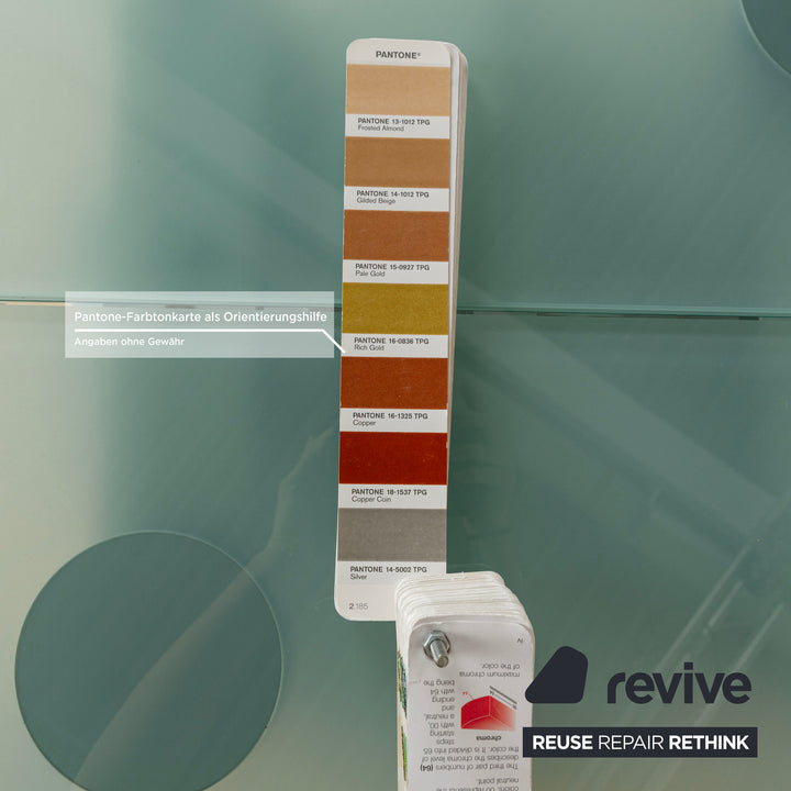 Ronald Schmitt K / G 750 / E glass dining table silver extension function 120-180 x 120 cm