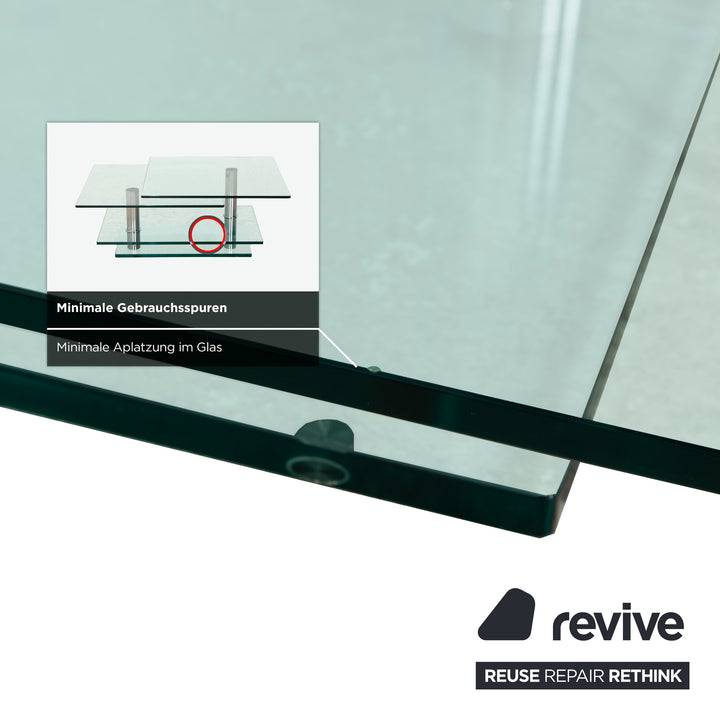 Ronald Schmitt K500 Glas Couchtisch Silber manuelle Funktion