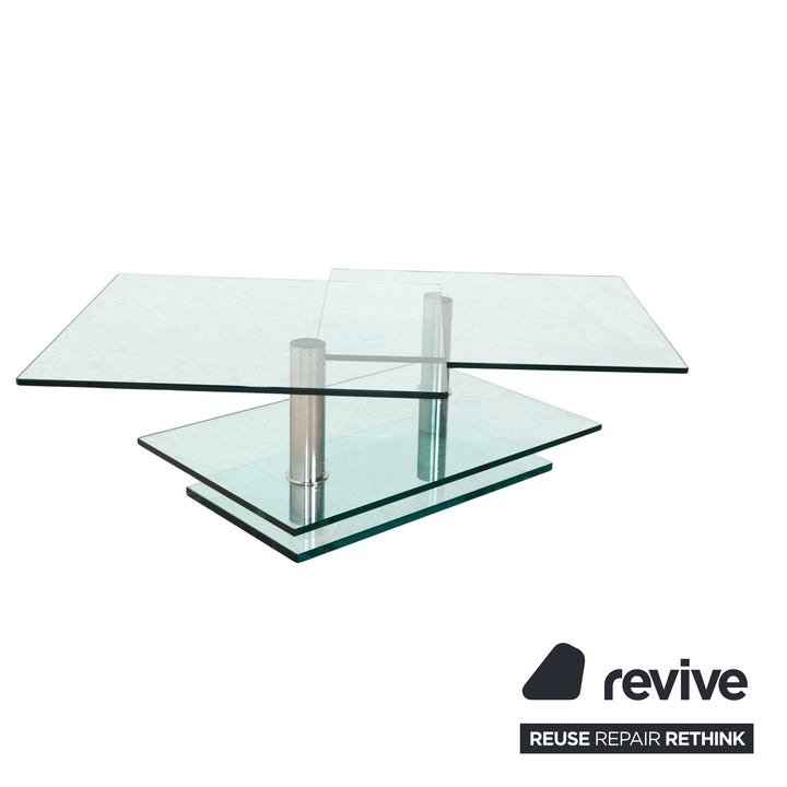 Ronald Schmitt K500 Glas Couchtisch Silber manuelle Funktion