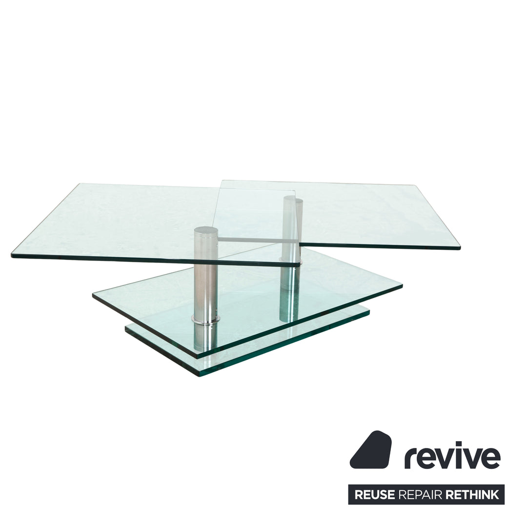 Ronald Schmitt K500 Glas Couchtisch Silber manuelle Funktion